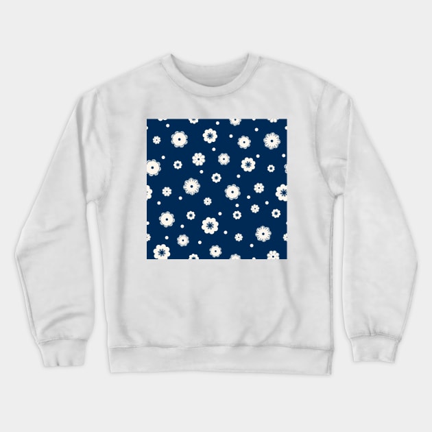 Snow and flowers Crewneck Sweatshirt by marufemia